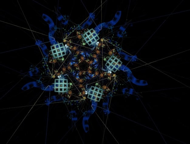 An abstract representation of quantum-resistant cryptography, depicting complex mathematical structures like lattices and codes forming a protective shield around data. The image should convey the idea of advanced, unbreakable encryption.