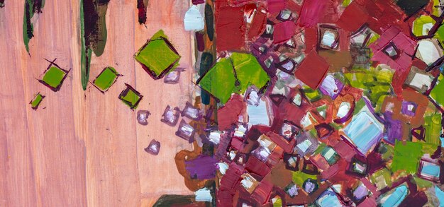 An aerial view of a rural town square, with various businesses like a local cafe and hardware store visible, all with a subtle 5G icon overlaid on the scene.