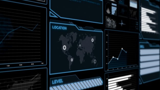 A digital dashboard displaying real-time threat detection, showcasing a network security system identifying and neutralizing cyber threats. Graphs and charts illustrate the effectiveness of the security measures.