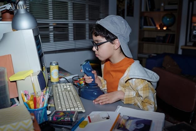 Middle school students are intensely focused on programming a small computer, with wires and electronic components spread around. They are working in a brightly lit classroom, with a teacher observing and guiding them.