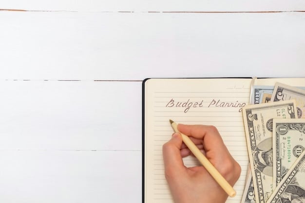 A hand writing down a list of debts in a notebook, with the titles 