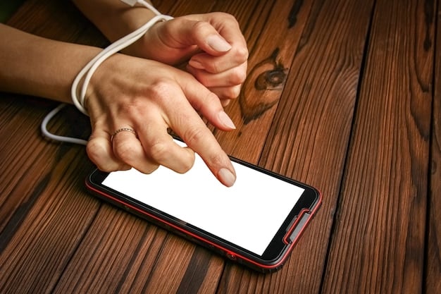 A close-up of a hand holding a smartphone displaying a fraudulent email requesting personal information, with a padlock symbol overlaid on the screen to symbolize security. The image should highlight the deceptive nature of phishing attempts.