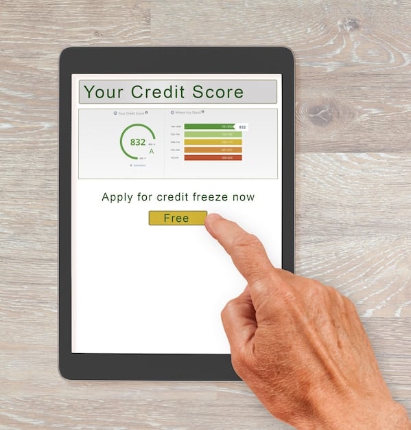 A close-up of a credit report on a tablet, with key sections highlighted such as credit score and payment history.