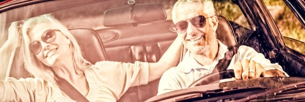 A split image showing a luxurious, expensive car on one side and a well-maintained, older model car on the other, with the text 